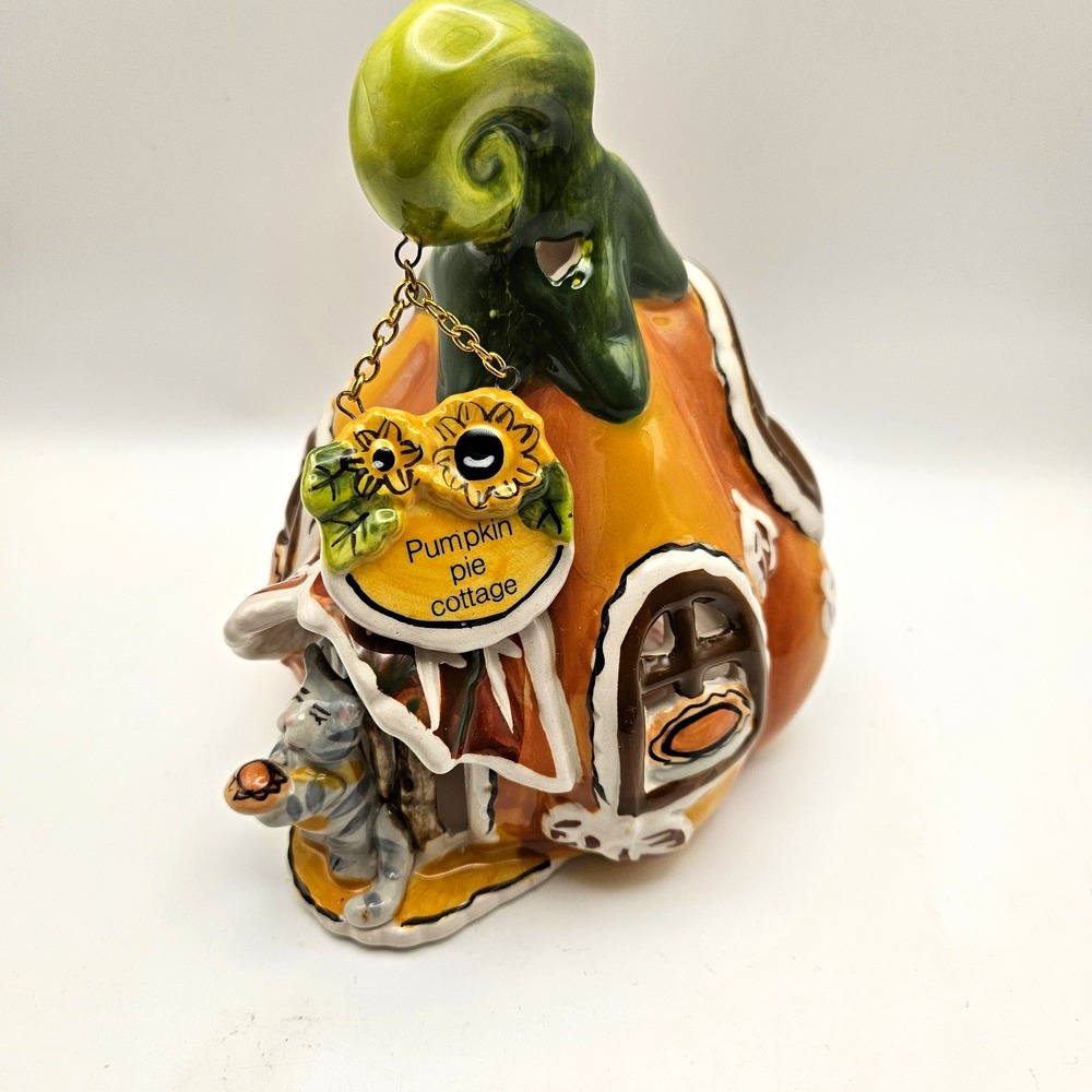 Blue Sky Small Pumpkin Pie Cottage Pumpkin Figurine tea light holder Goldminc
